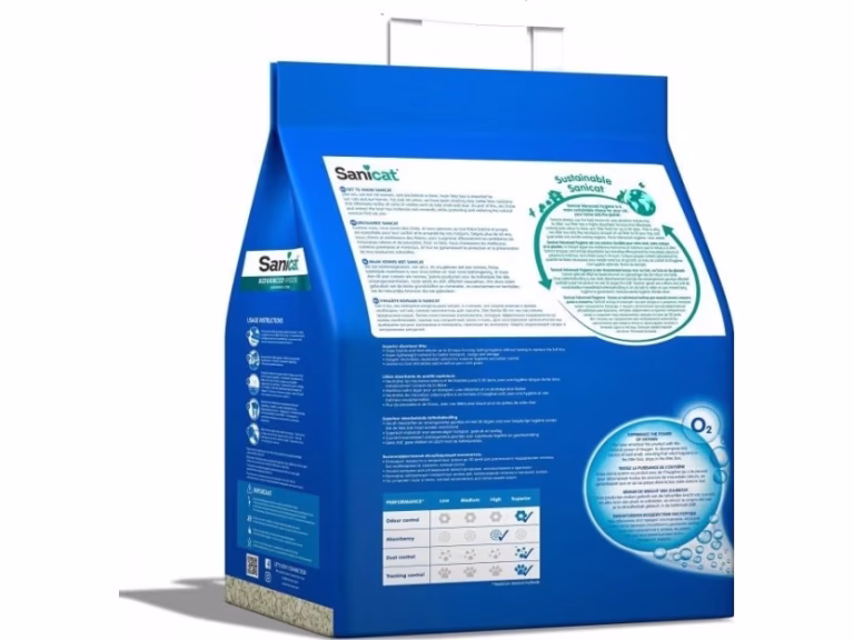 Sanicat Advanced Hygiene Kattegrus 5 L uden Parfume – bedste kattegrus i test
