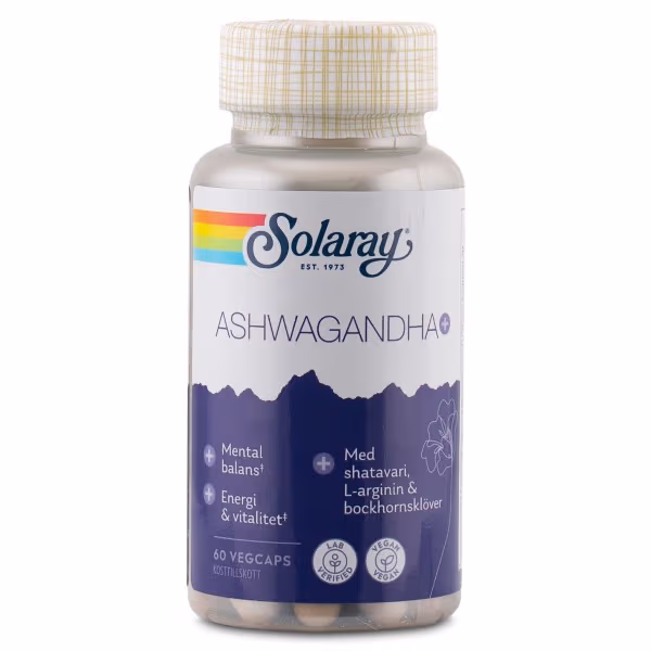 Solaray Ashwagandha+ 60 Kapsler – bedste ashwagandha