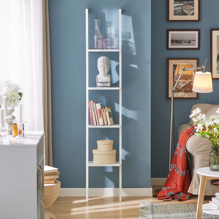 Dekorativ Stigereol i Bambus og MDF 33x180x23 cm Hvid – bedste stigereol i test